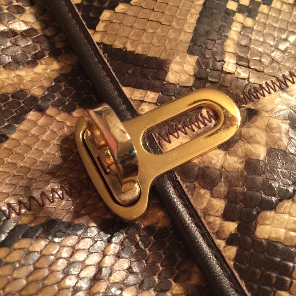Vintage Caprice python snakeskin purse laptop bag - Picture 4 of 8